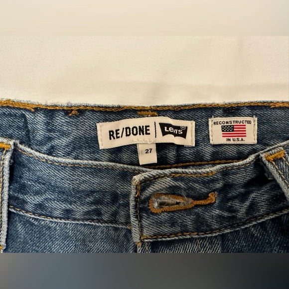 Re/Done Levi’s 90’s Crop Low Slung Short Size 27 - Picture 6 of 12